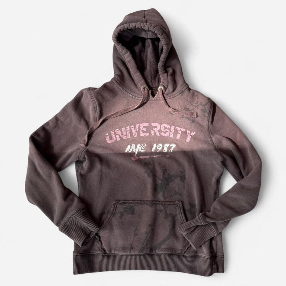 Mossimo Women's Brown and Purple Hoodie